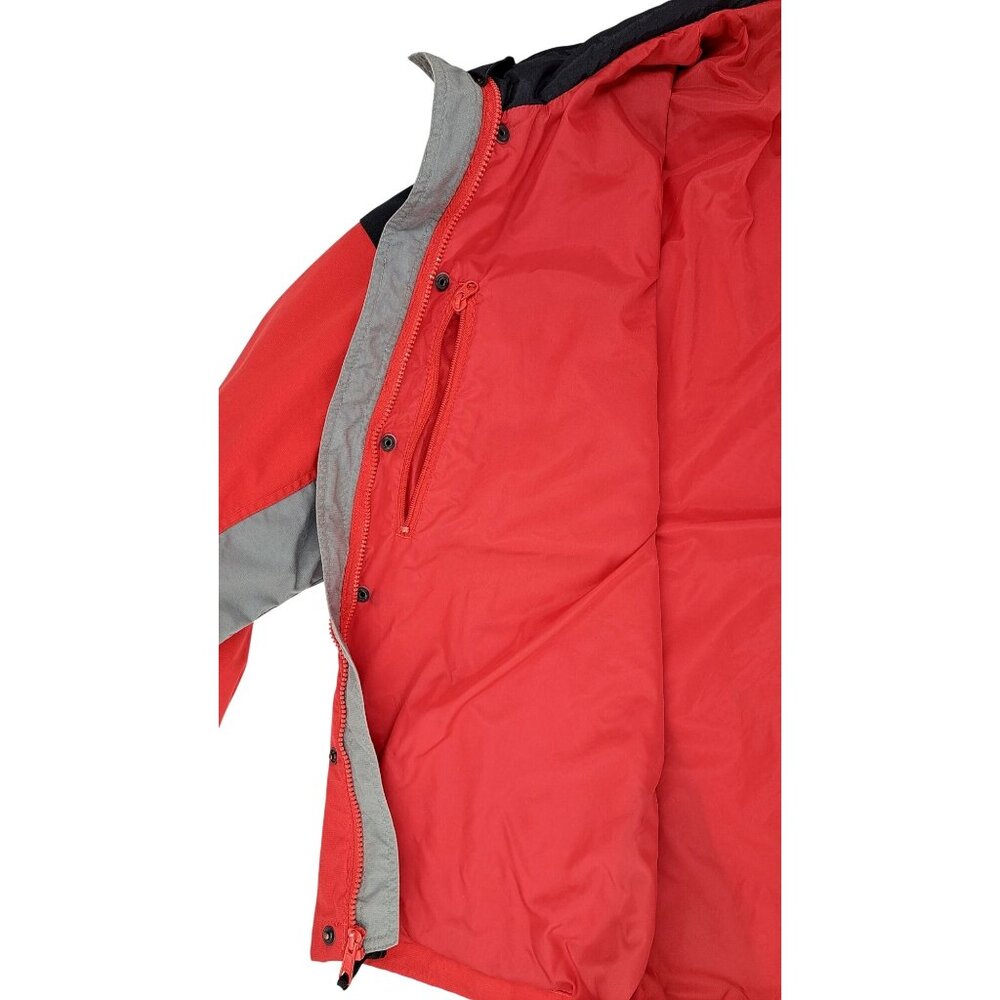 Vintage Columbia Men XL Red Black Gray Jacket Zip Snap Toggle Hem Windbreaker - Picture 3 of 13